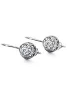 Vintage Unikátne náušnice Cubic Zirconia 925 Sterling Silver VEC117s